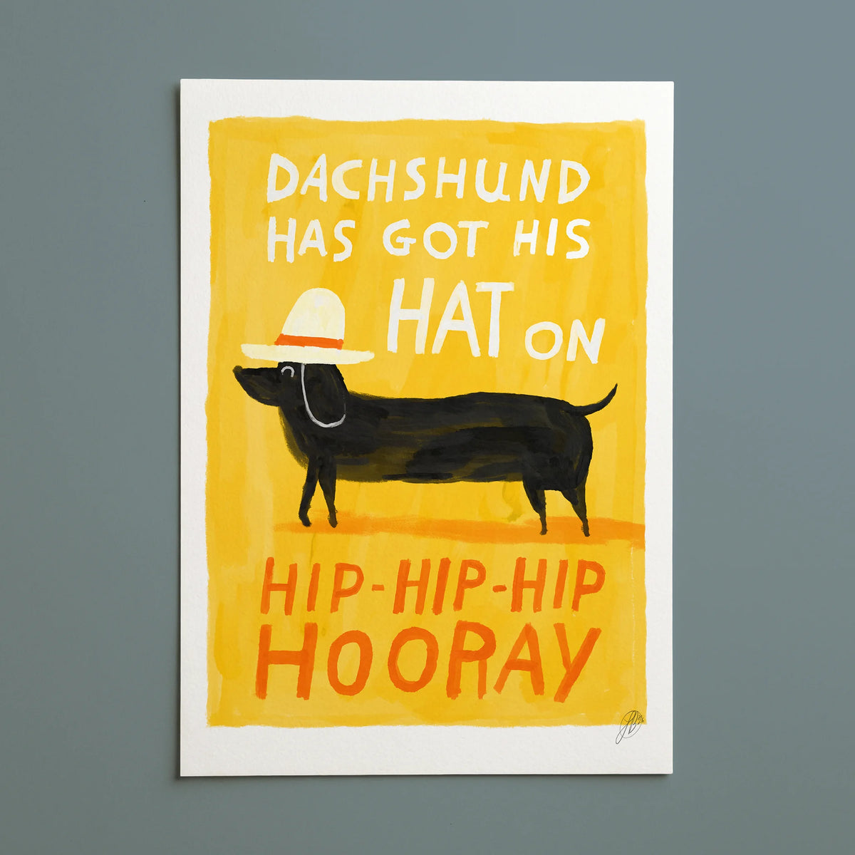 Dachshund Has Got His Hat On