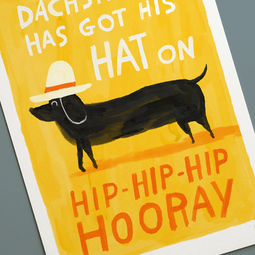 Dachshund Has Got His Hat On